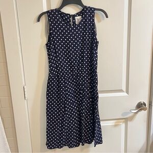 Short Navy Vintage Polka Dot Dress